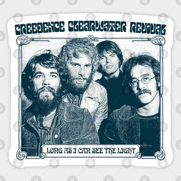 Creedence Clearwater Revival /\/\/ Original Vintage Style Fan Artwork Sticker by DankFutura